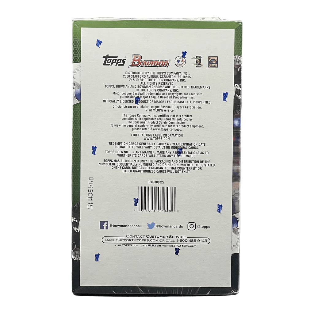 2019 Bowman Baseball Hobby Box - 887521078486 - Library of Cards