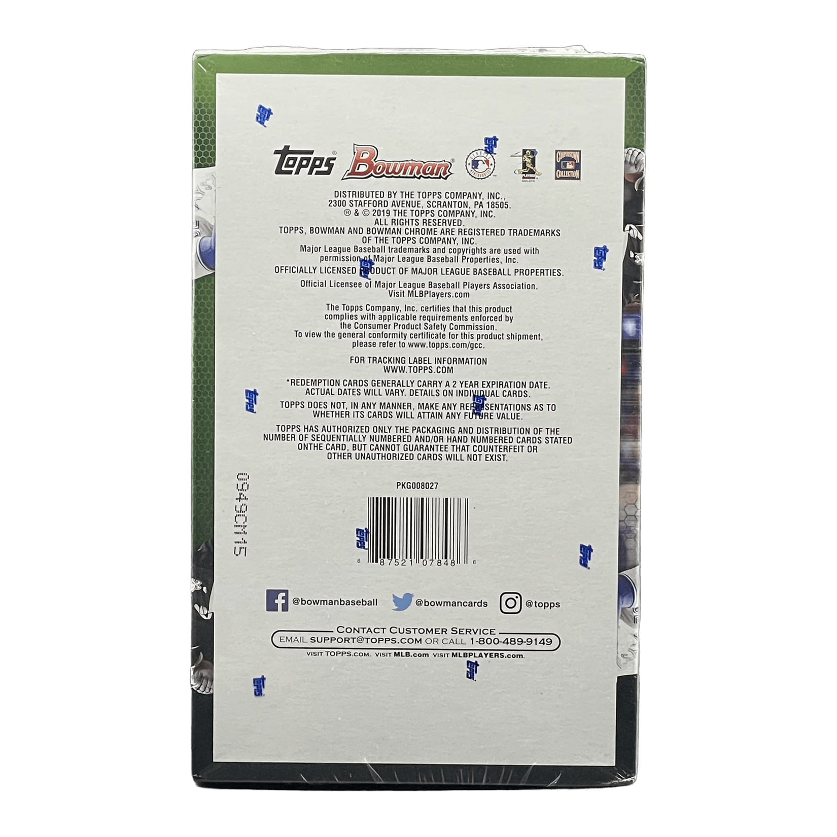 2019 Bowman Baseball Hobby Box - 887521078486 - Library of Cards