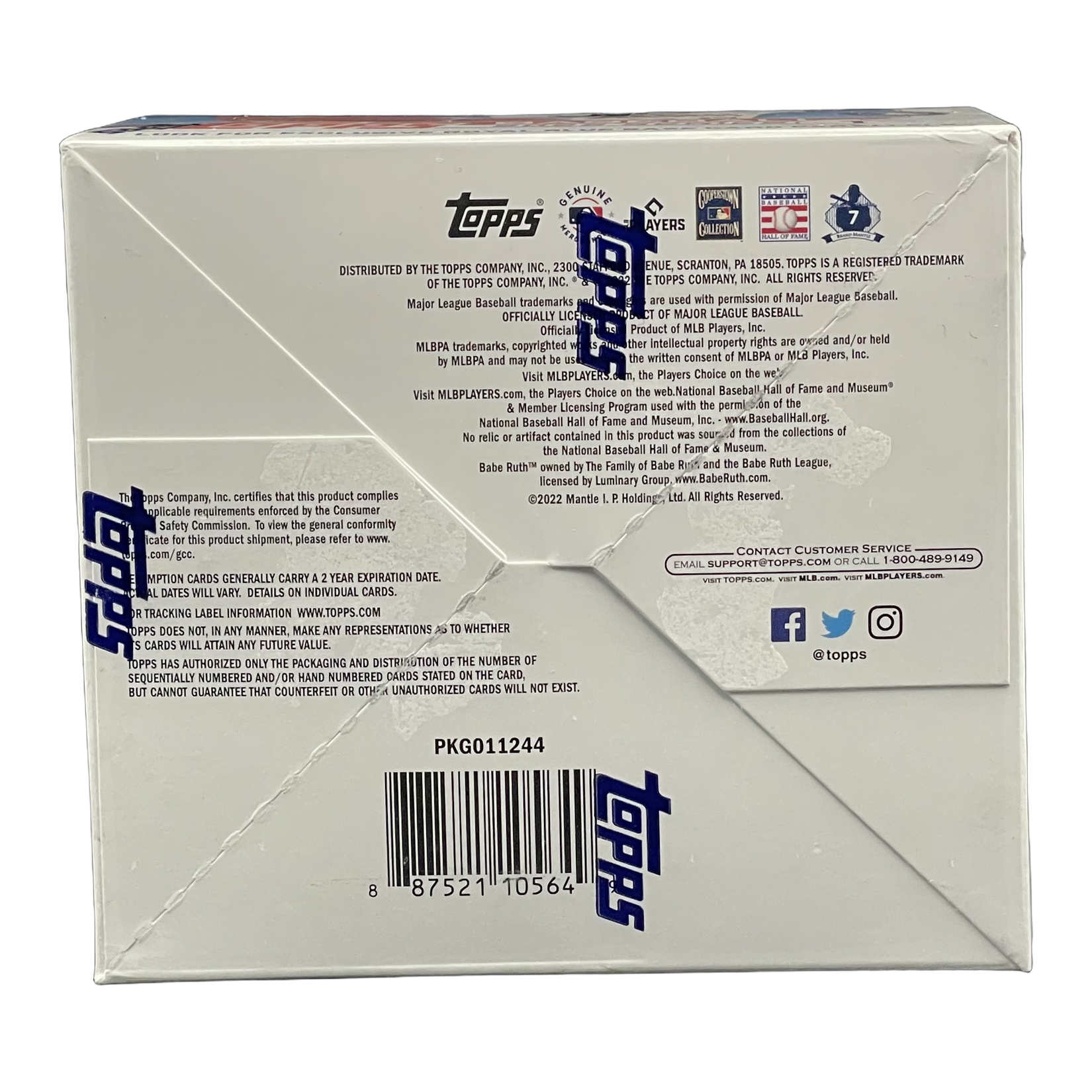 2022 Topps Series 1 Baseball Retail Box - Back