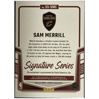 2024 - 25 Panini Donruss Basketball Sam Merrill Signature Series Holo Green Laser /75 - FALSE - Library of Cards