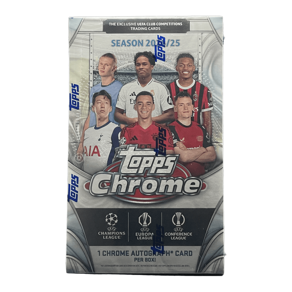 2024 - 25 Topps Chrome UEFA Club Competitions Soccer Hobby Box - 887521139484 - Library of Cards