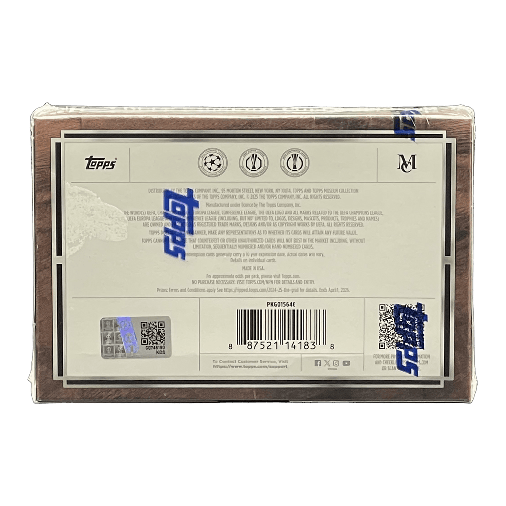 2024 - 25 Topps Museum Collection UEFA Club Competitions Soccer Hobby Box - 887521141838 - Library of Cards