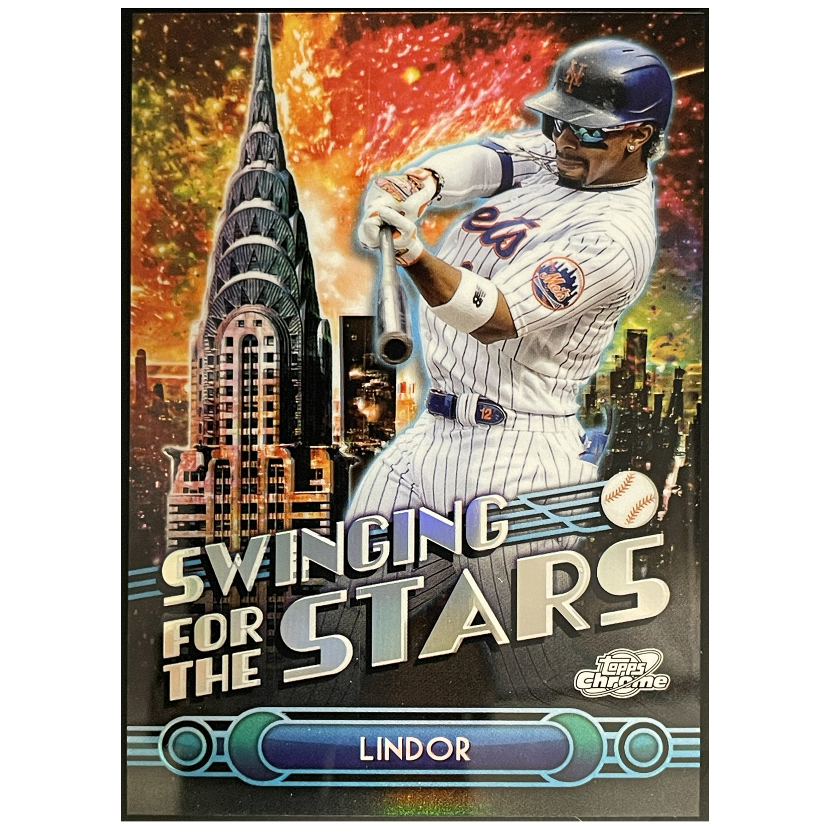 2024 Topps Chrome Fanatics Fest Baseball Francisco Lindor Swinging for the Stars - FALSE - Library of Cards