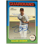 2024 Topps Heritage High Number Baseball Shane Bieber Real On Card Autograph - FALSE - Library of Cards