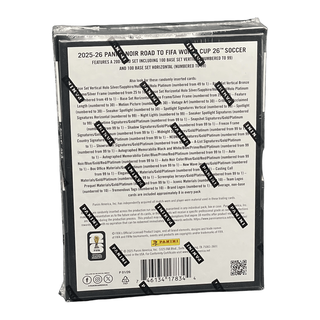 2025-26 Panini Noir Soccer Hobby Box - 746134178344 - Library of Cards