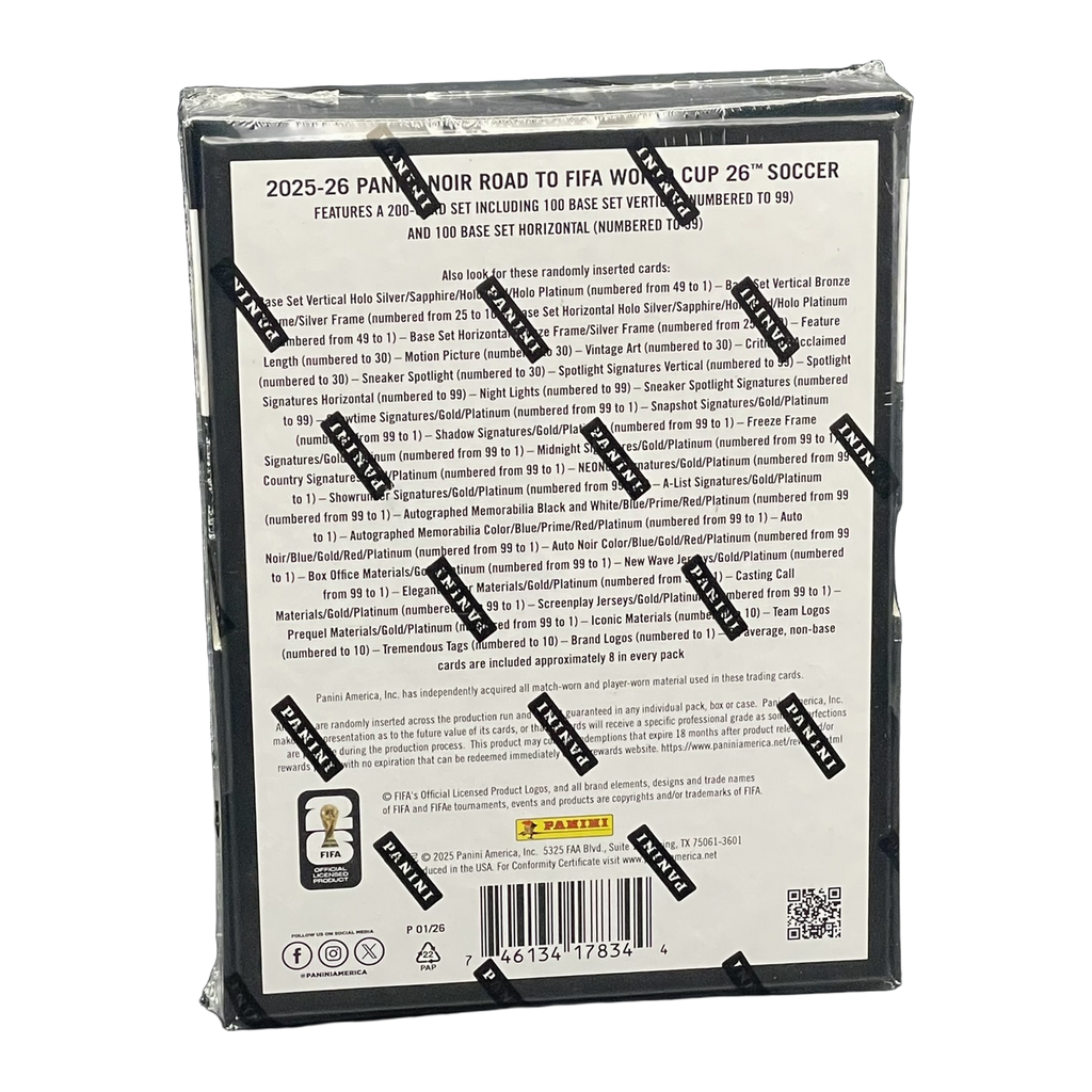 2025-26 Panini Noir Soccer Hobby Box - Back
