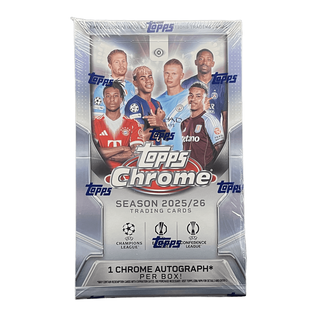 2025 - 26 Topps Chrome UEFA Club Competitions Soccer Hobby Box - 887521158331 - Library of Cards