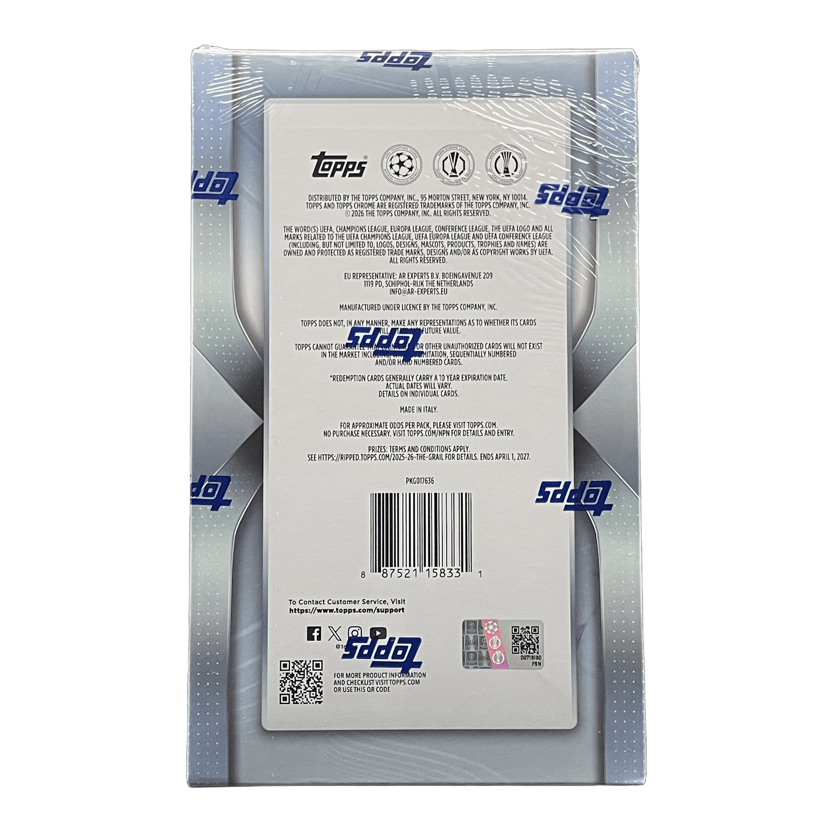 2025 - 26 Topps Chrome UEFA Club Competitions Soccer Hobby Box - 887521158331 - Library of Cards
