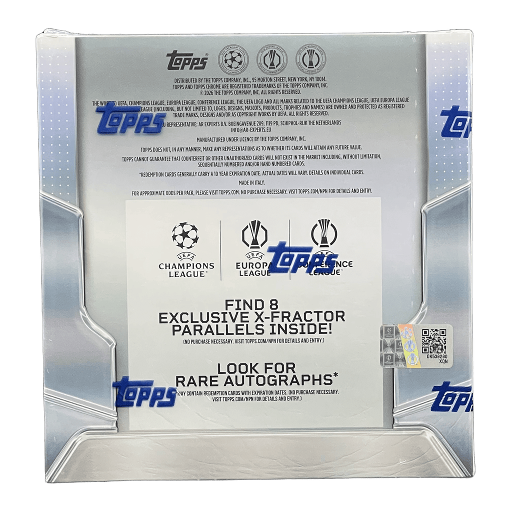 2025 - 26 Topps Chrome UEFA Club Competitions Soccer Mega Box - 887521158560 - Library of Cards