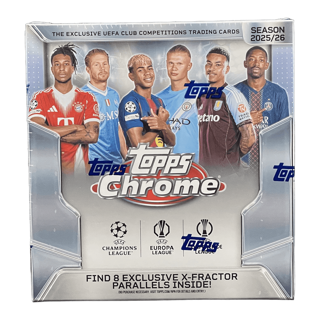 2025 - 26 Topps Chrome UEFA Club Competitions Soccer Mega Box - 887521158560 - Library of Cards