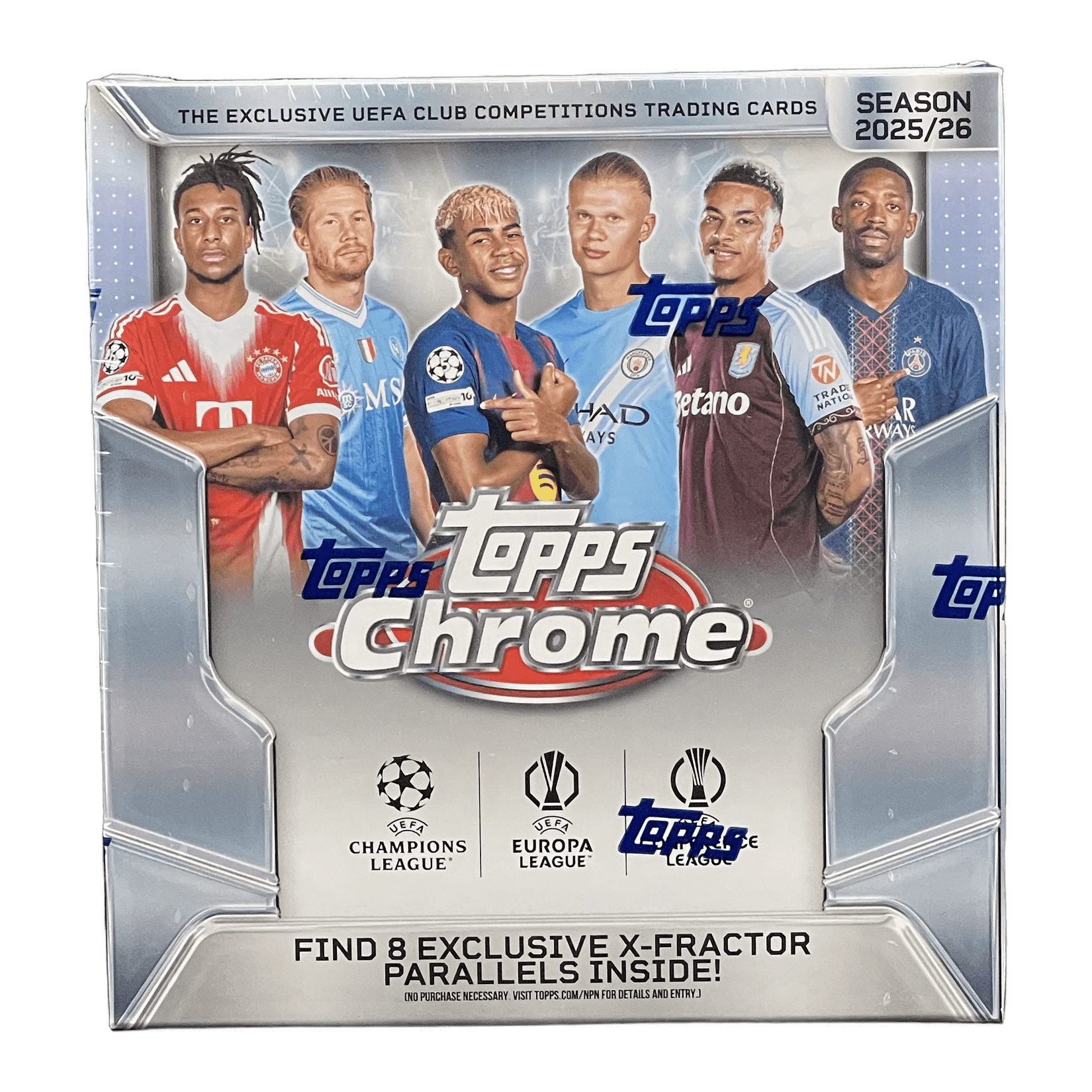 2025 - 26 Topps Chrome UEFA Club Competitions Soccer Mega Box - 887521158560 - Library of Cards