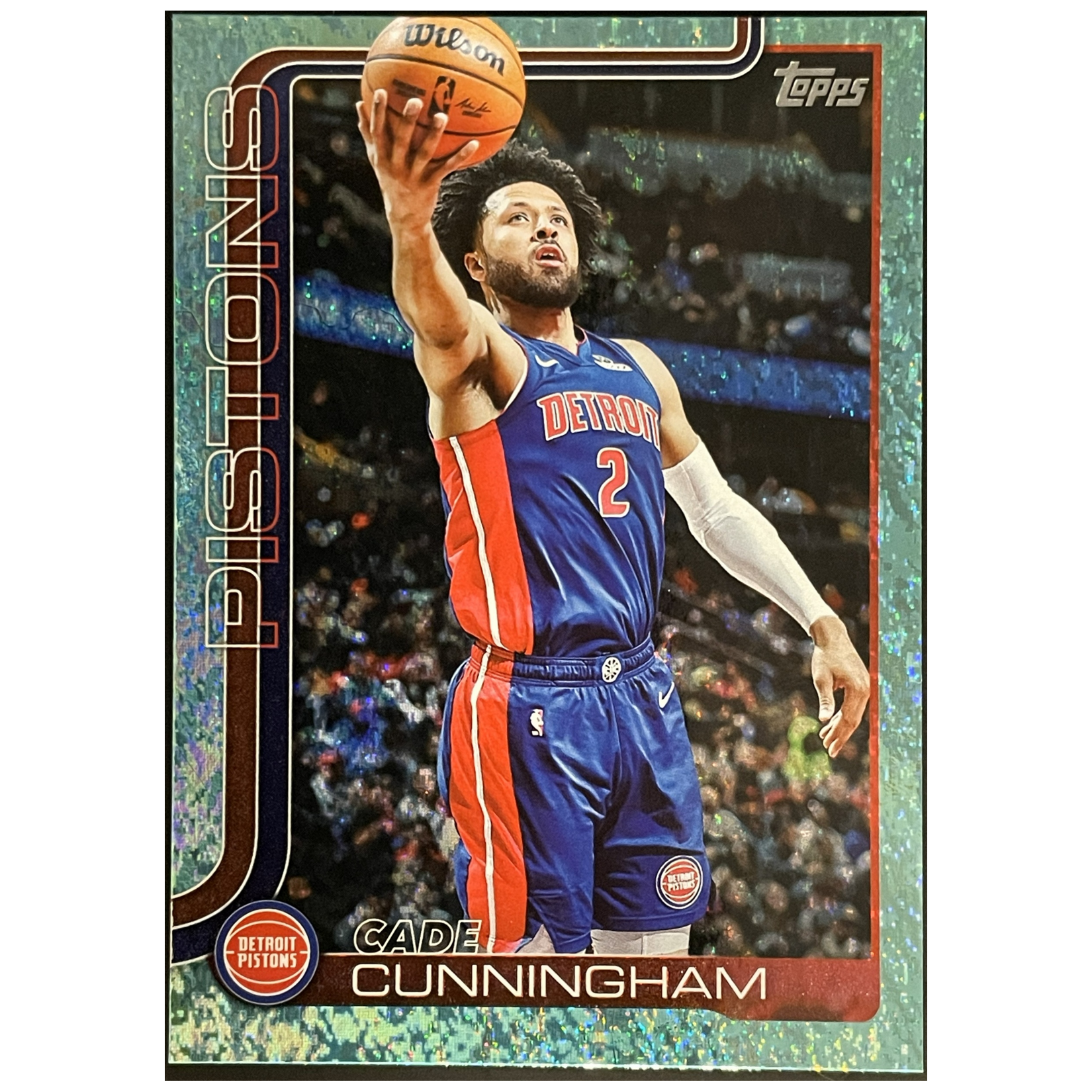 2025 - 26 Topps Flagship Basketball Cade Cunningham Aqua Holo Foil - FALSE - Library of Cards