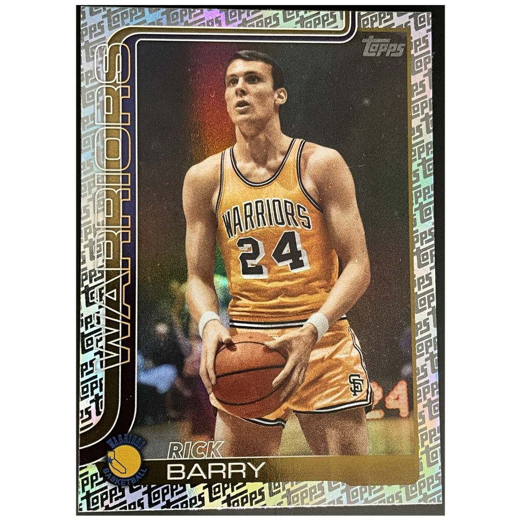 2025 - 26 Topps Flagship Basketball Rick Barry Fanatics Exclusive Topps Logo Refractor - FALSE - Library of Cards