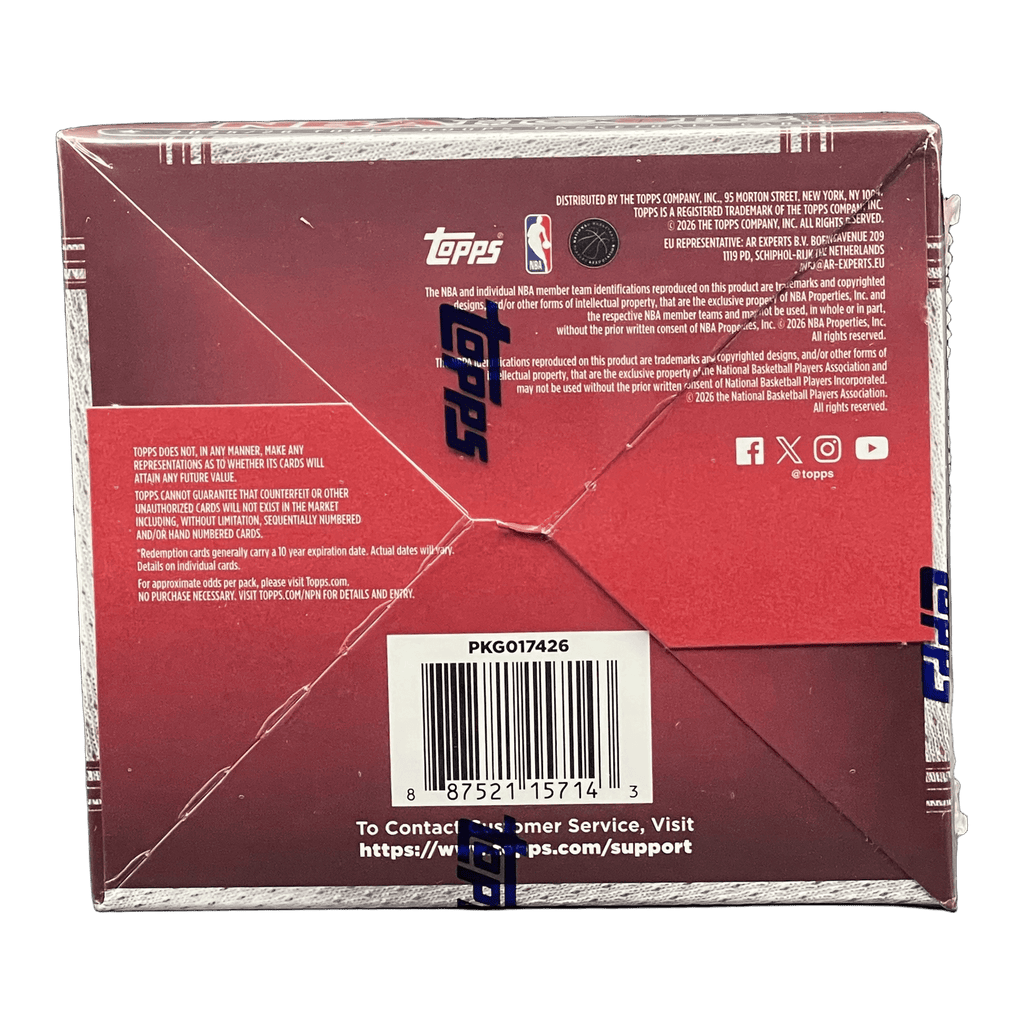 2025 - 26 Topps NBA Hoops Basketball Jumbo Hobby Box - 887521157143 - Library of Cards