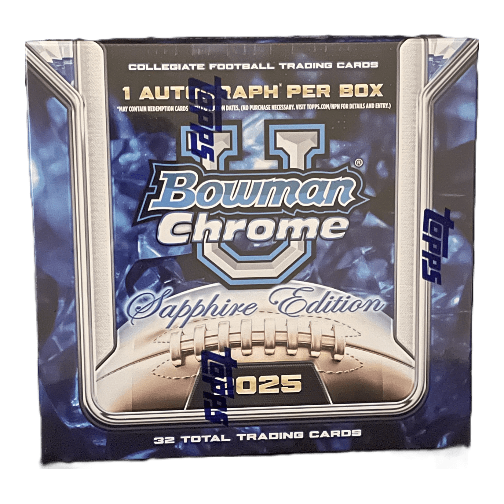 2025 Bowman University Chrome Football Sapphire Edition Hobby Box - 887521147731 - Library of Cards