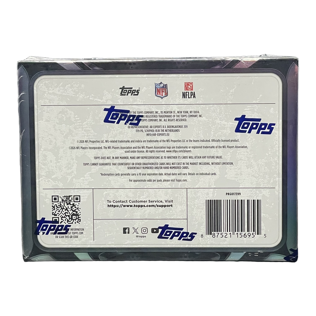 2025 Topps Chrome Black Football Hobby Box - Back