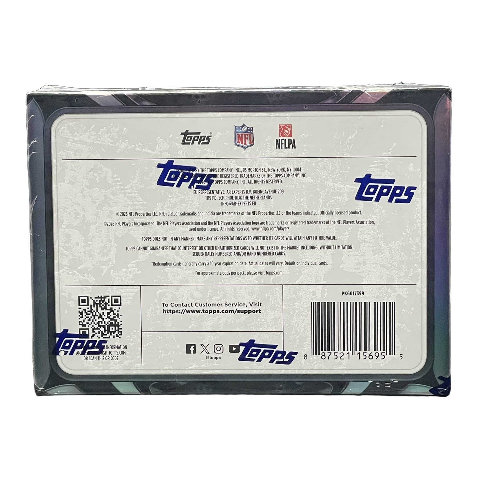 2025 Topps Chrome Black Football Hobby Box - Back