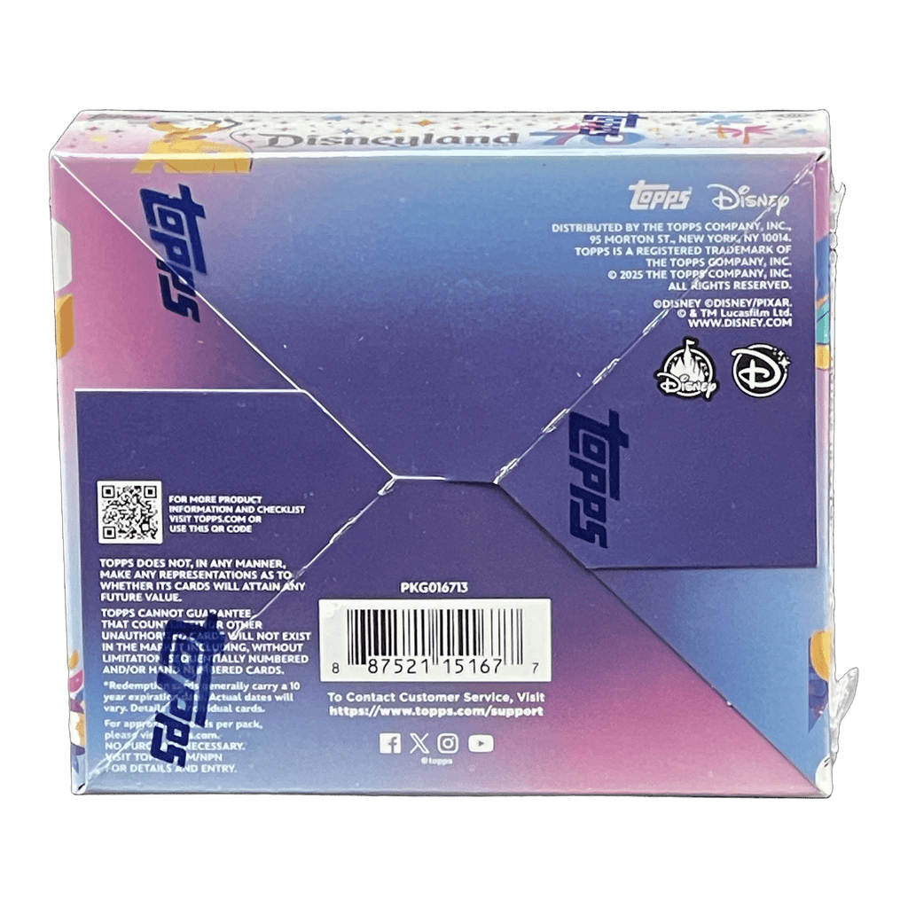 2025 Topps Disneyland 70th Anniversary Hobby Box - 887521151677 - Library of Cards