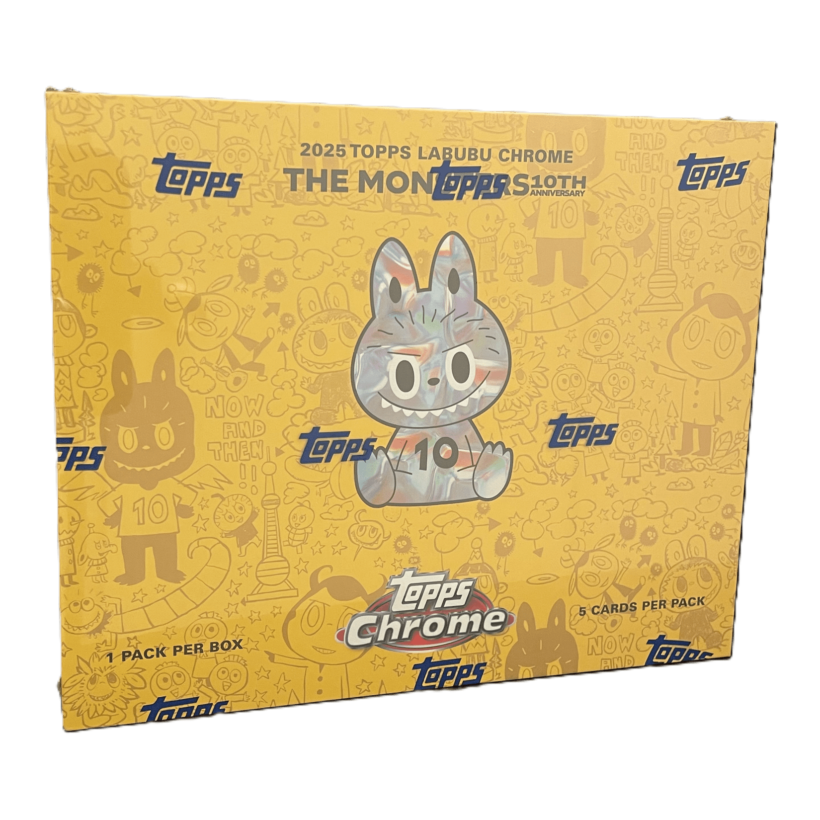 2025 Topps Labubu Chrome 10th Anniversary Hobby Box - - - Library of Cards