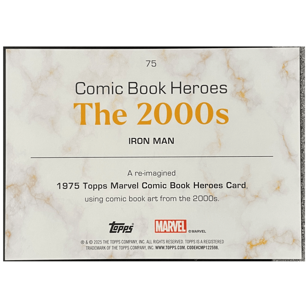 2025 Topps Marvel Comic Book Heroes 1975 Golden Anniversary Iron Man 90 Rose Gold 2/2 -  - Library of Cards