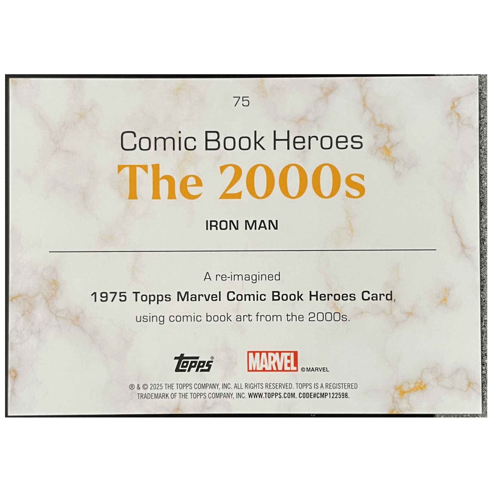 2025 Topps Marvel Comic Book Heroes 1975 Golden Anniversary Iron Man 90 Rose Gold 2/2 -  - Library of Cards