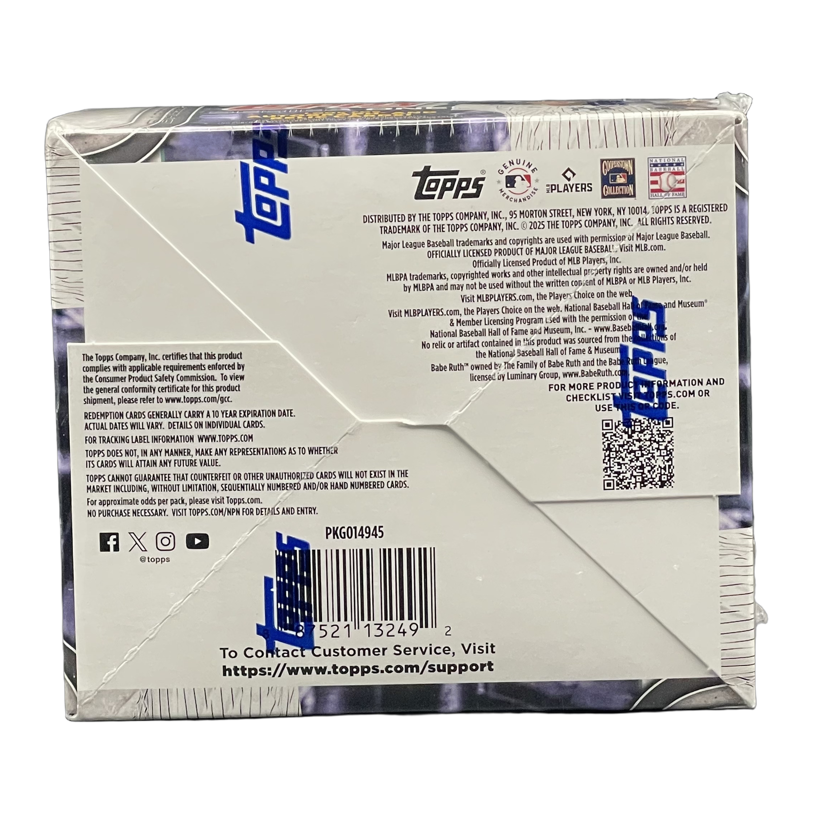 2025 Topps Series 1 Baseball Retail Box - Back