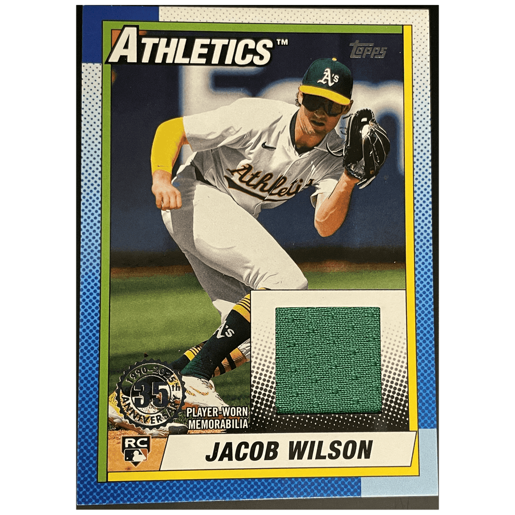 2025 Topps Series 2 Baseball Jacob Wilson RC 1990 Topps Baseball Relic Card - FALSE - Library of Cards