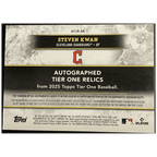2025 Topps Tier One Baseball Steven Kwan Dual Autographed Tier One Relics /99 - FALSE - Library of Cards