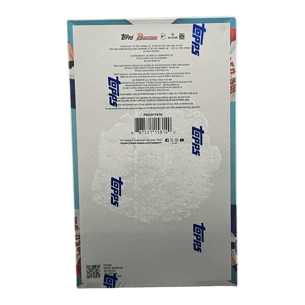 2026 Bowman Baseball Jumbo Hobby Box - 887521157143 - Library of Cards