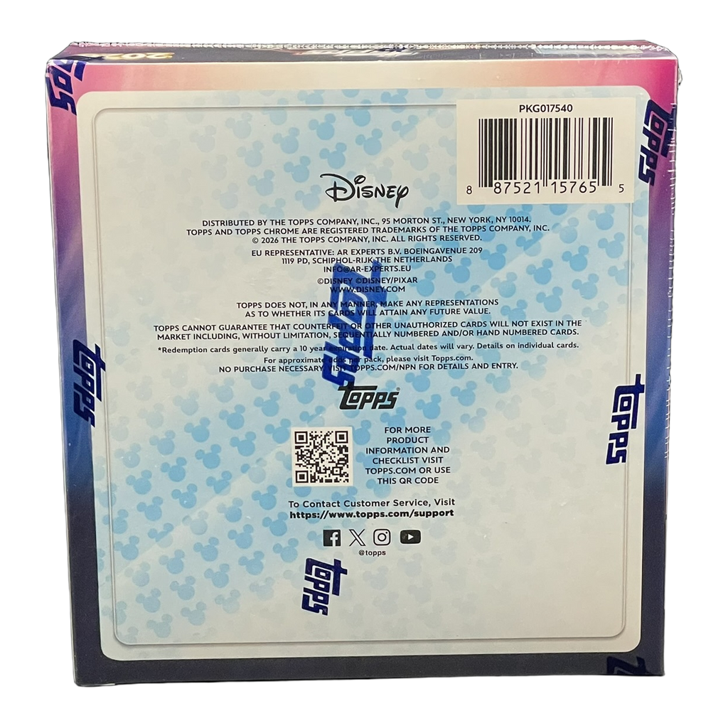 2026 Topps Chrome Disney Mega Box - Back