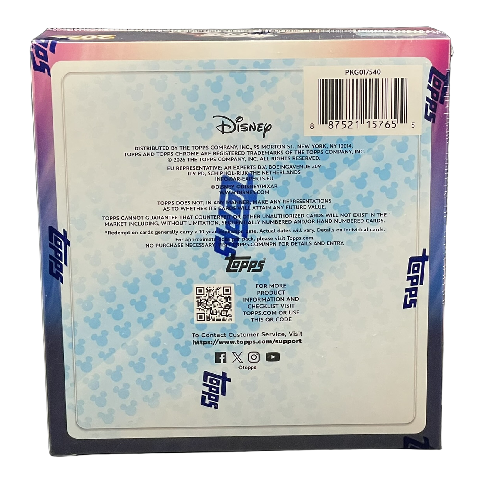 2026 Topps Chrome Disney Mega Box - Back