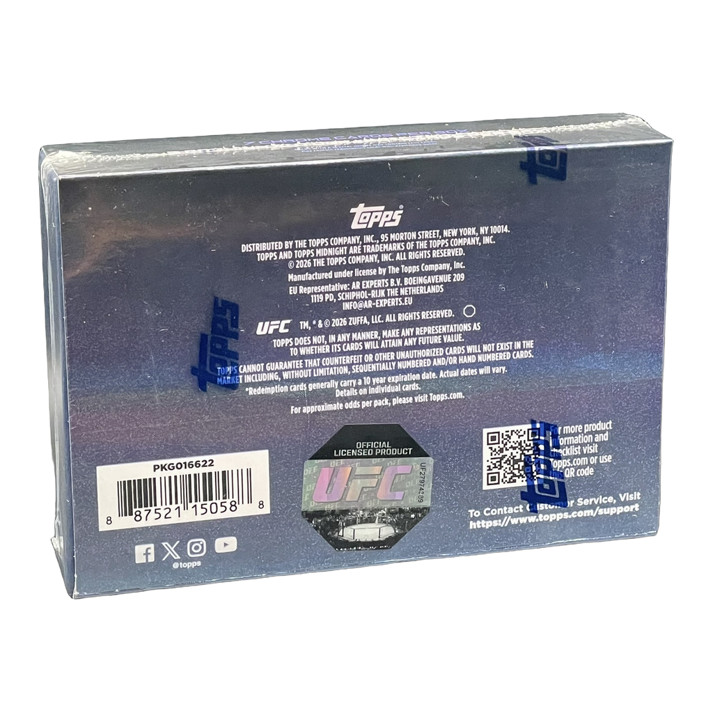 2026 Topps Midnight UFC Hobby Box - Back