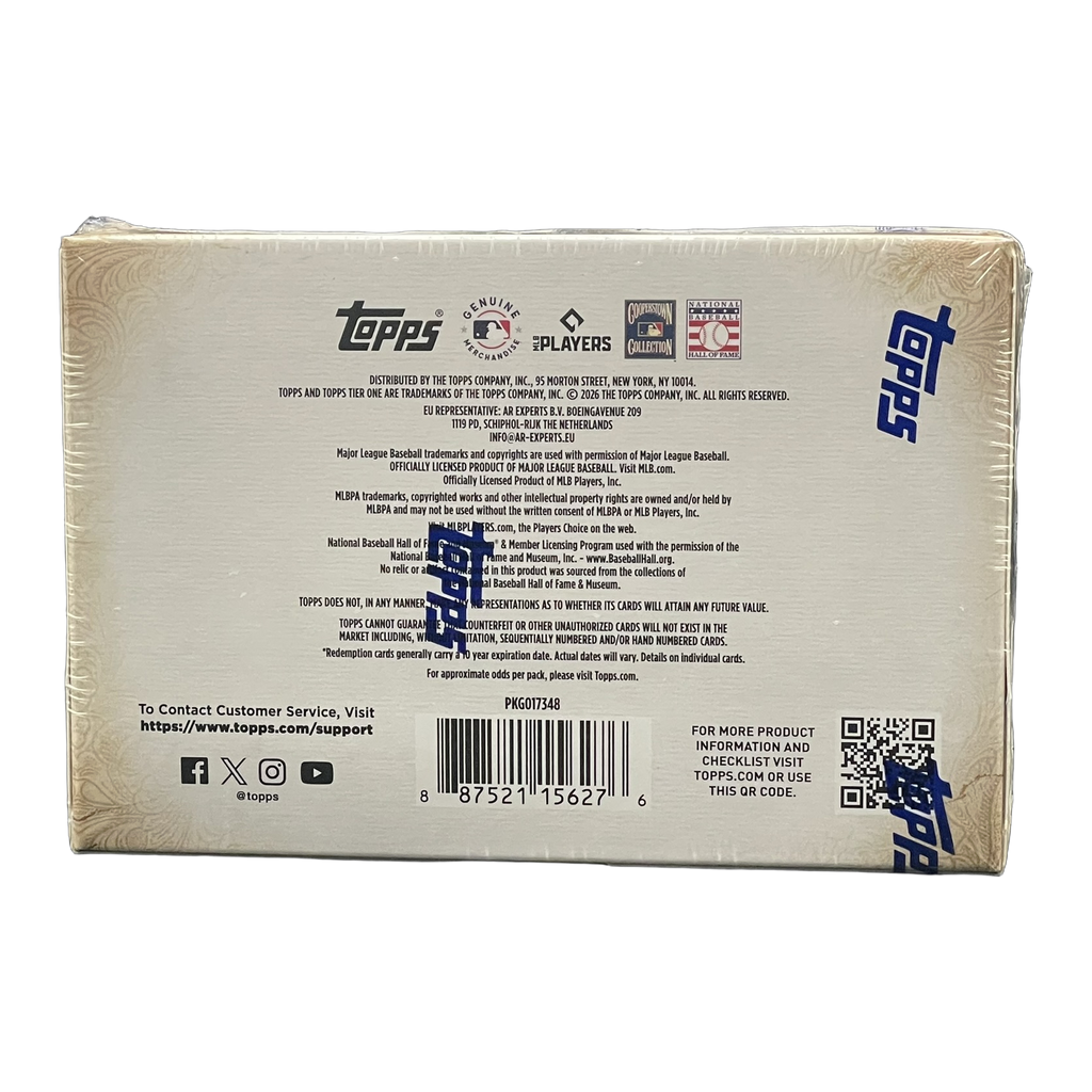 2026 Topps Tier One Baseball Hobby Box - Back